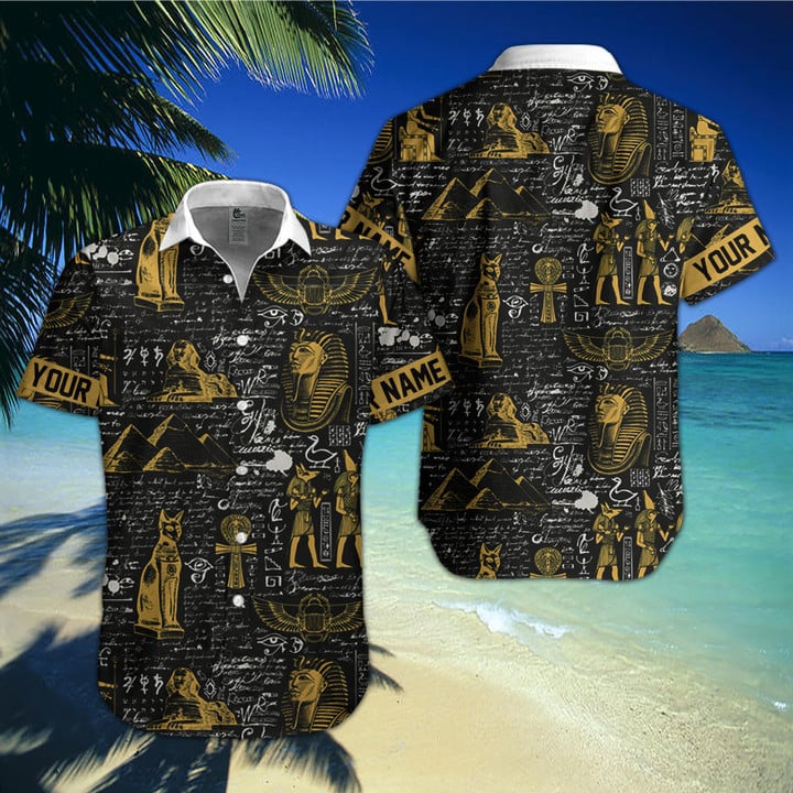 Ancient Egypt Seamless Pattern Customized 3D All Over Printed Hawaii Shirt