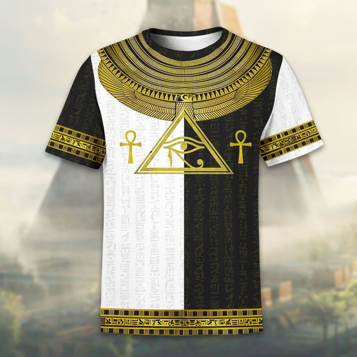 Ancient Egypt Costume Black And White Customized 3D All Over Print Shirts