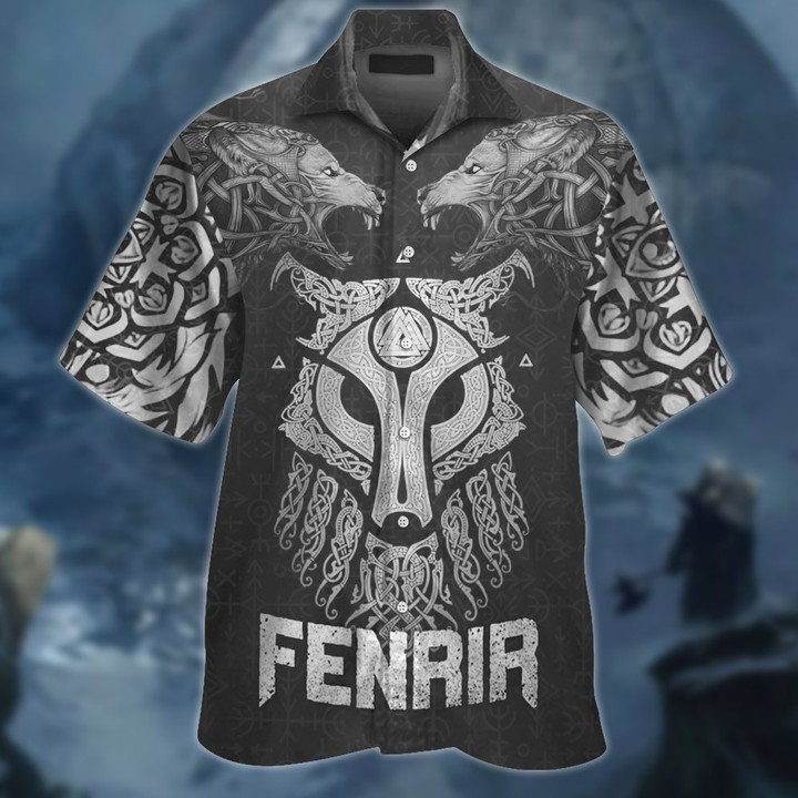 Viking Celtic Fenrir - Wolf Of Odin Ragnarok All Over Print Hawaii Shirt