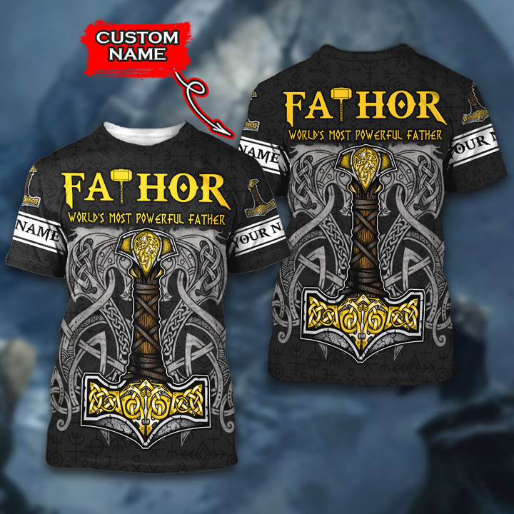 Viking Old Norse Tattoo Fa-Thor Like A Dad But Way Cooler Personalized All Over Print T-Shirt
