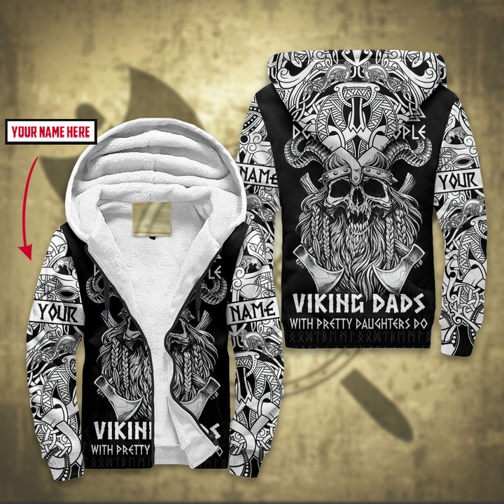 Viking Dad Father's Day Gift Axes Don't Kill People Customized All Over Print Fleece Zip