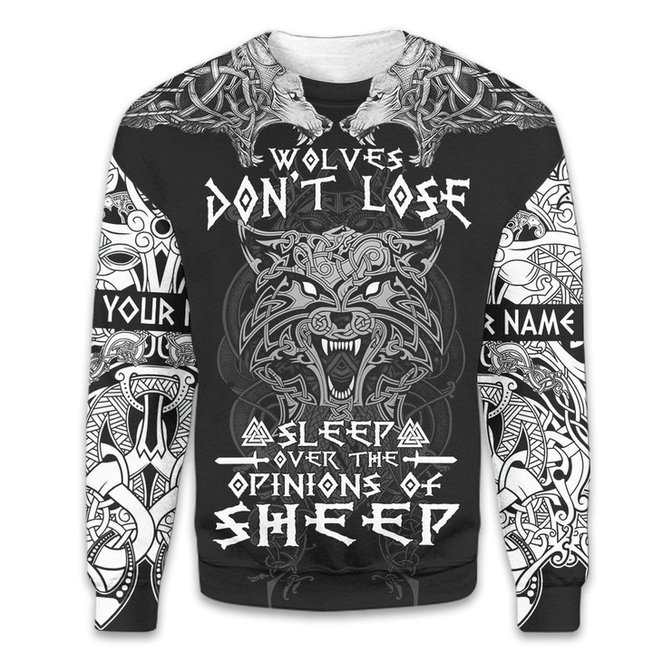 Viking Nordic Wolf Don't Loose Old Norse Celtic Tatoo Customized All Over Print Sweatshirt