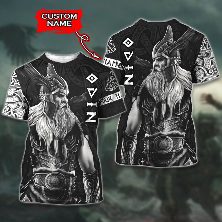 Viking Celtic Warrior Old Norse Tattoo Odin The Allfather Customized All Over Print T-Shirt