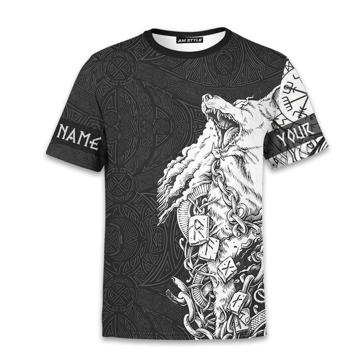 Viking Art Nordic Design Wolf Of Ragnarok Fenrir Customized All Over Print T-Shirt