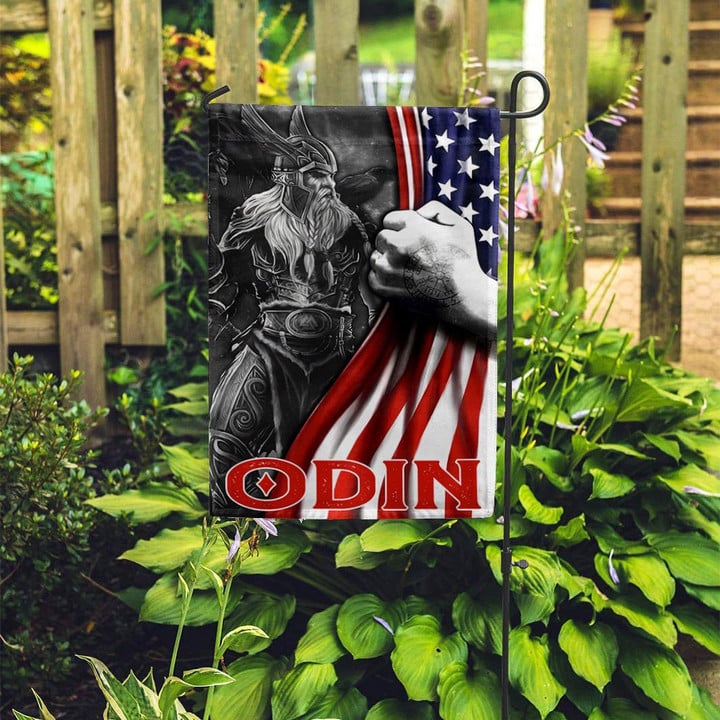 Viking Odin The All Father Usa Flag Unwrap Hand