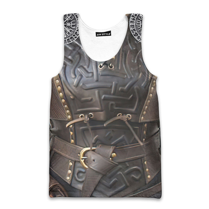 Viking Metal And Leather Armor Nordic Pattern Vegvisir All Over Print Tank Top