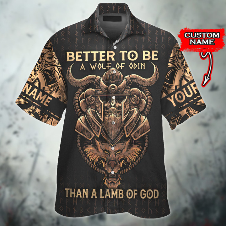 Viking Old Norse Better To Be A Wolf Of Odin Than The Lamb Of God Customized All Over Print Hawaii