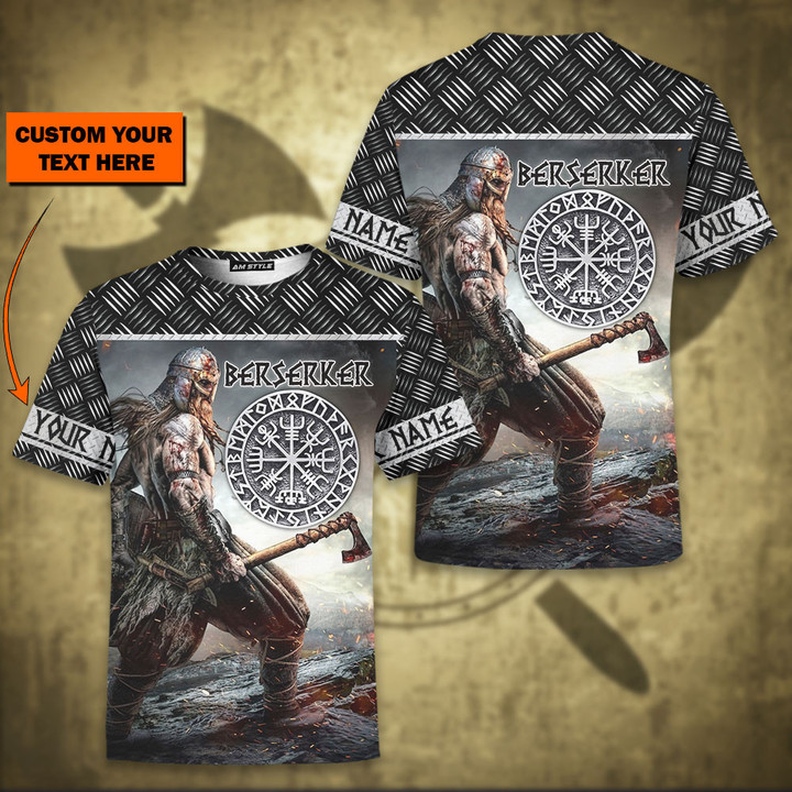 Viking Old Norse Berserker Art And Metal Nordic Armor Customized All Over Print T-Shirt
