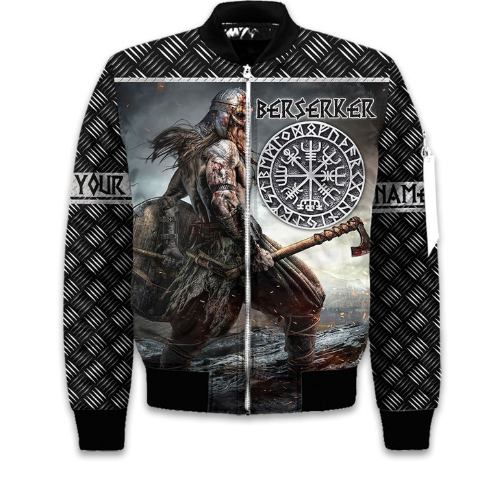 Viking Old Norse Berserker Art And Metal Nordic Armor Customized All Over Print Bomber