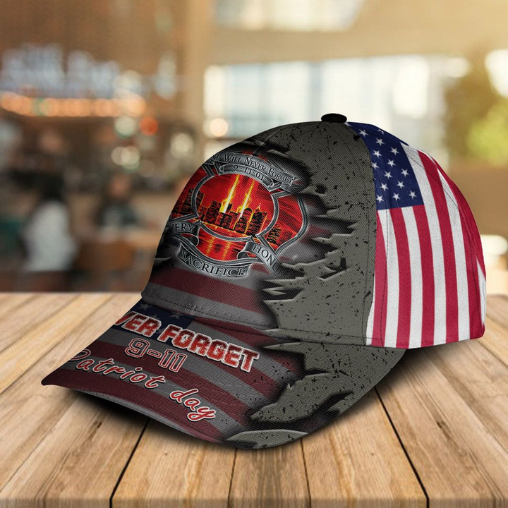 Patriot Day Never Forget 9.11 Bravery Honor Sacrifice All over Print Hat & Cap