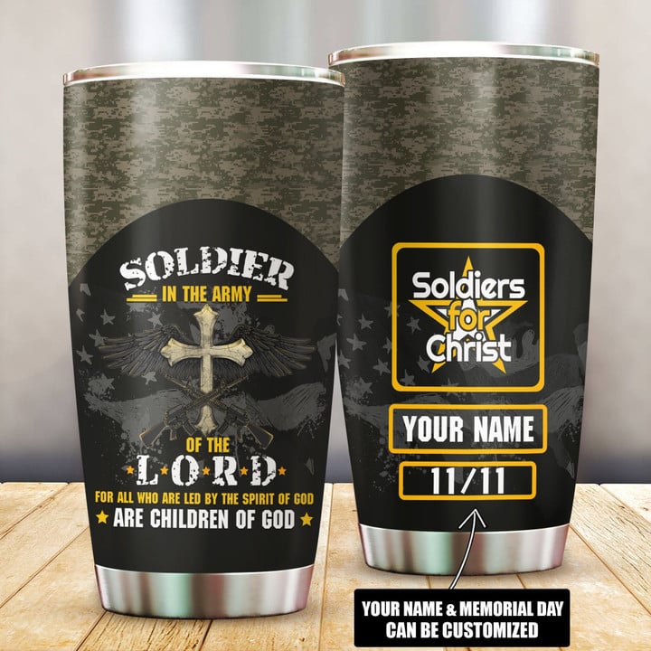 God Bless American Veterans Jesus Customized 3D All Overprinted Tumbler - AM Style Design - Amaze Style™