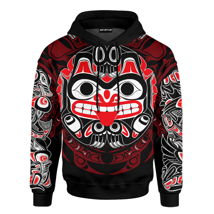 Native American Zodiac Signs Haida Bear Spirit Bear Pacific Northwest Art Customized 3D All Over Printed Shirt Hoodie