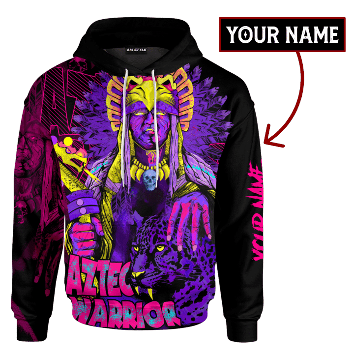 Aztec Eagle Warrior With Jaguar Collage Art Customized 3D All Over Printed Shirt Hoodie