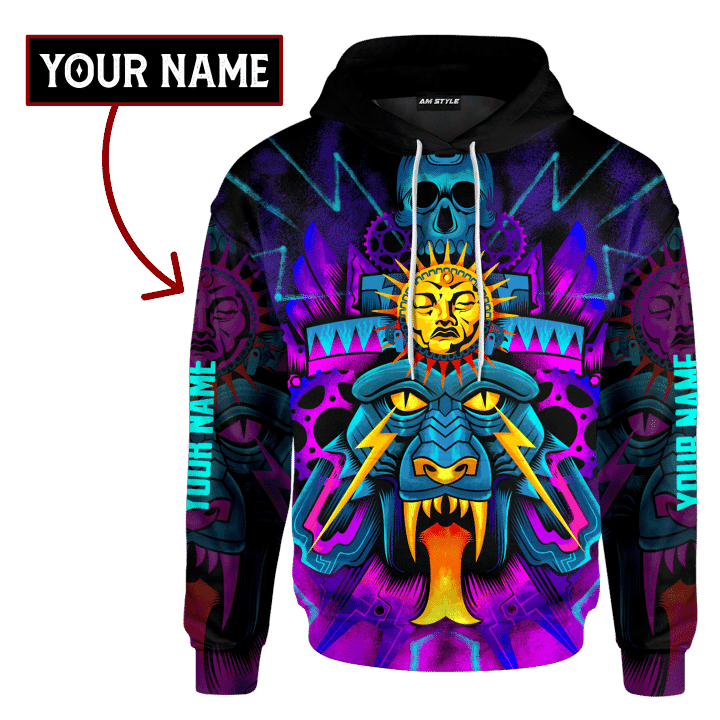 Aztec Xolotl God Of Fire And Lightning Aztec Color Change Customized 3D All Overprinted Shirt Hoodie