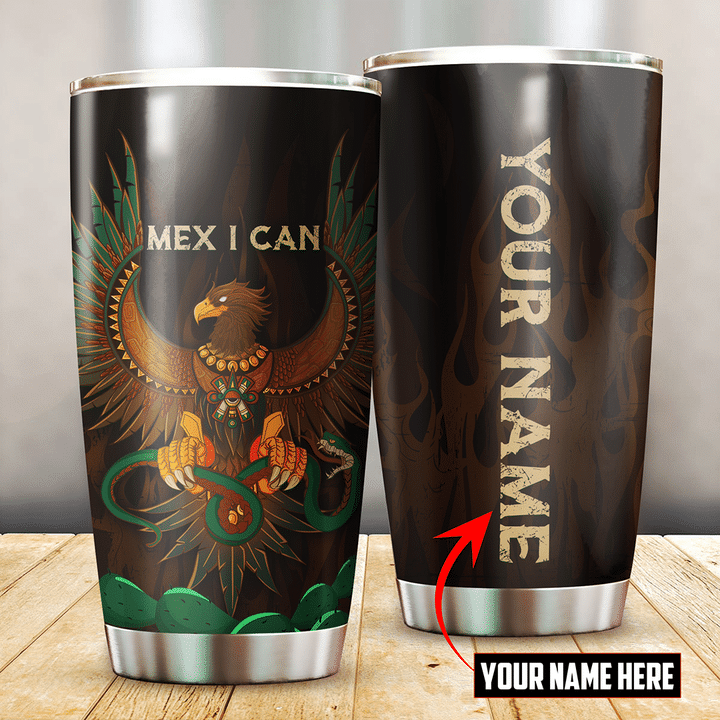 Aztec Mexico Mex I Can Aztec Mexican Mural Art Customized 3D All Over Printed Tumbler -