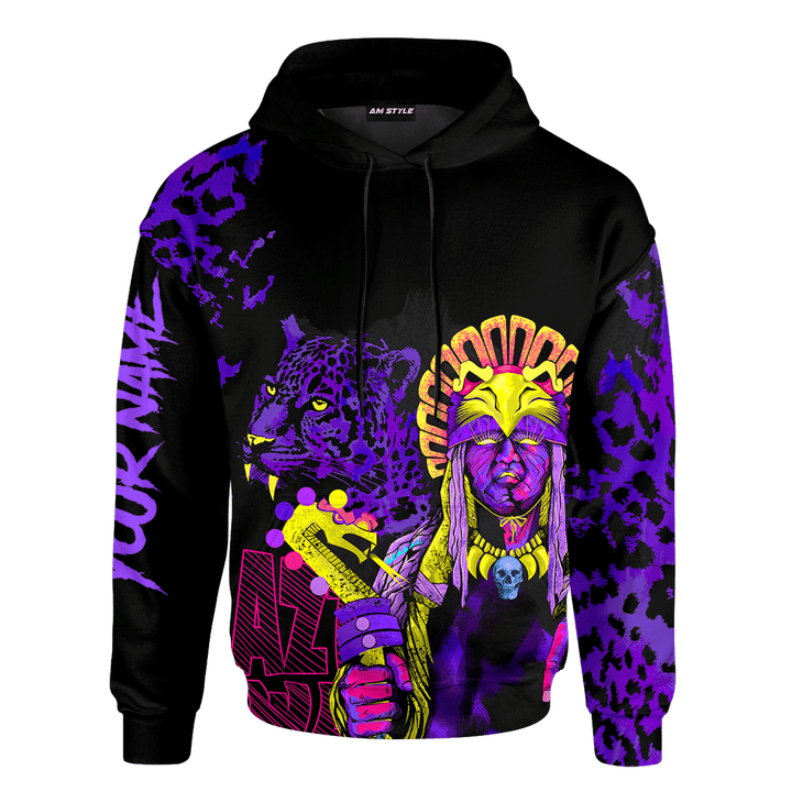Aztec Eagle Warrior Jaguar Collage Art Customized 3D All Over Printed Shirt Hoodie