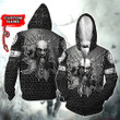 Viking Old Face Warrior Art Nordic Avatar Symbol Customized All Over Print Zip Hoodie