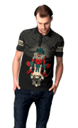 Aztec Mayan Mictlan Skull 3d All Over Printed Vintage Polo Shirt -AM Style - Amaze Style™