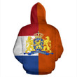 Netherlands Hoodies Flag Half Coat Of Arms Patterns Tulips Th5 - Amaze Style™-Apparel