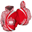 Samoa Polynesian Hoodie - Circle Style White And Red Color - Amaze Style™