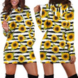 All Over Printing Yellow Sunflower Hoodie Dress - Amaze Style™