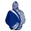 Hawaii Turtle Polynesian Hoodie - Circle Style White And Blue Color - AH - J9 - Amaze Style™