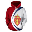 Norway Coat Of Ams All Over Print Hoodie - Circle Style J9 - Amaze Style™-Apparel