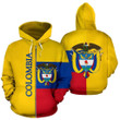 Colombia Hoodie Flag Half Coat Of Arms - Amaze Style™
