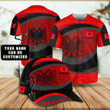Albania Thunder Tornado Customize 3D All Over Printed Baseball Shirt & Cap