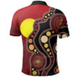 Aboriginal Flag Circle Dot Painting Art Polo shirts