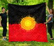 Aboriginal Decors Australian Gifts Flag The Sun Quilt DD