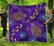 Aboriginal Purple Turtles Australia Indigenous Painting Art Quilt