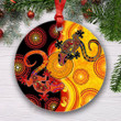Aboriginal Lizards and Sun Christmas Ornaments