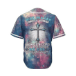 JESUS - MY GOD IS THE LIGHT IN THE DARKNESS GALAXY EDITION BASEBALL SHIRT .CPD