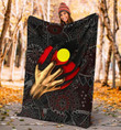 Aboriginal Flag Inside Aboriginal Art Blanket