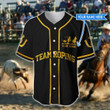 Personalized Name Rodeo Baseball Shirt Golden Team Roping