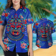 Aztec Tlaloc God Mexican Mural Art Hawaiian Shirt