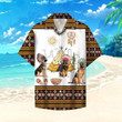 Native American German Shepherd Dog Hawaiian Shirt Set Unisex