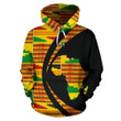 African Hoodie Kente Cloth Light Adwinasa Pullover Circle Style