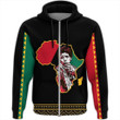 African Hoodie Audre Lorde Black History Month Zip Hoodie