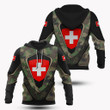 Hoodifize Unisex Shirts Switzerland Coat Of Arms Camouflage Army