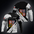 Hoodifize - Custom Name Czech Republic Cesk? Republika Coat Of Arms Diamond White Unisex Adult Shirts
