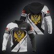 Hoodifize - Custom Name Montenegro Crna Gora Coat Of Arms Diamond White Unisex Adult Shirts
