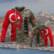 Customize Turkey Skull Flag Camo Unisex Adult Hoodies