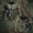 Customize Polish Army Soldier Camo Unisex Adult Hoodies