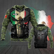 Customize Mexican Army Skull Camo 3D Unisex Adult Hoodies