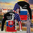Made In America With Slovak Parts Unisex Adult Hoodies