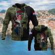 Croatia Coat Of Arms Camo Unisex Adult Hoodies