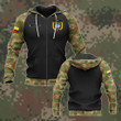 Customize Colombia Coat Of Arms Camo Unisex Adult Hoodies