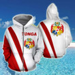 Tonga White Unisex Adult Hoodies
